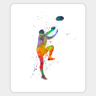 Rugby player in watercolor Magnet